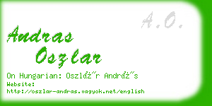 andras oszlar business card